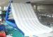 Triangle Inflatable Water Slide With Ladder For water Parks White And Blue