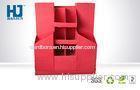 Varnishing Red Cardboard Display Stand Corrugated Cardboard Glossy