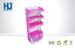Store Retail Folding Corrugated Cardboard Pallet Display Pink Glossy Surface