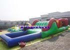 Customized Inflatable Water Parks Obstacle / Inflatable Water Slide With Pool