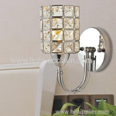 The modern Home Furnishing lighting lamp four square crystal lamp crystal wall sconce light fixture