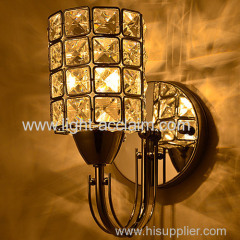 The modern Home Furnishing lighting lamp four square crystal lamp crystal wall sconce light fixture