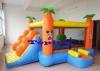 Cartoon Themed Commercial Bounce Houses With Net Door and Slide