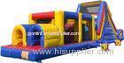 Double Tunnel Inflatable Obstacle Courses With Slide For Adult / Children