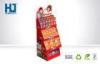 Foldable Paper POP Cardboard Display For Snacks , Countertop Display stand