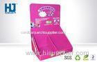 Supermarket Retail Pink Cardboard Counter Display Boxes For Baby Toys