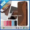 Grey S Line PU Leather Folio Stand Iphone 6 Plus 5.5" Flip Cover Case with Matte Finish