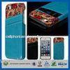 Flower Leather Pocket Back Hard Iphone 5 5S Apple Cell Phone Cases With Card Holder