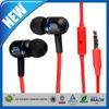 Red In-Ear 3.5mm Noise-Isolation Stereo Earbuds Headphone Or Earphone With Microphone