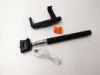 Black selfie stick for Android phone , selfie rod with bluetooth wireless remote