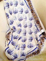 fashion elephant print in poly scarf