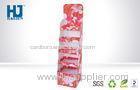 Pink Custom Corrugated Cardboard Display Stands , 5 Tiers For Chocolate