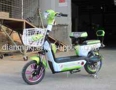 Ladies favourite cute electric bike with basket and pedal and two seats