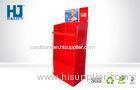 CMYK Promotion Cardboard Advertising Display Stands For Supermarket Red