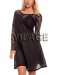 2015 new design hot in summer Low-V Backline open Back Lace Chiffon Dress