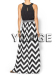 2015 new design hot in summer chevron knit maxi printed dress