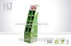 Green Eco - friendly Corrugated Cardboard Magazine Display Stand For Cookbook