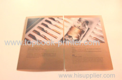 pharmaceutical company gold stamping tri-fold pamphlet book design and printing