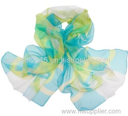 bright color vivid lively print in silklide scarf
