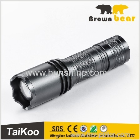 aluminum 0.5w led hunting self defensive flashlight with magnet