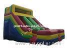 0.9mm PVC Tarpaulin Colorful Giant Inflatable Dry Slides Rental