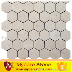 Wholesale crema marfil hexagon mosaics for bathroom