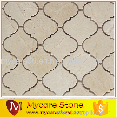 New design crema marfil polished Arabasque Varoque mosaics