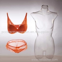 transparent female bust torso mannequins