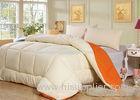 White and Orange Lightweight Light Comforter Sets for Spring And Autumn