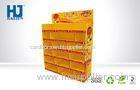 CMYK Orange Supermarket Cardboard Display Stand For Cake Lightweight