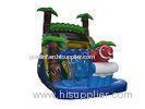 Jungle Theme Commercial Giant Inflatable Slide , Plato 0.55mm Huge Blow Up Slide
