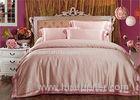 Contemporary Tencel Bedding Luxury Bed Linens Silk Quilt Pink Pillowcase