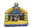 Mini inflatable bouncer house small inflatable jumper yellow and bule 0.55mm PVC bouncer
