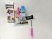 Blue Samsung galaxy selfie stick with bluetooth clicker , 250-1100mm Length extension