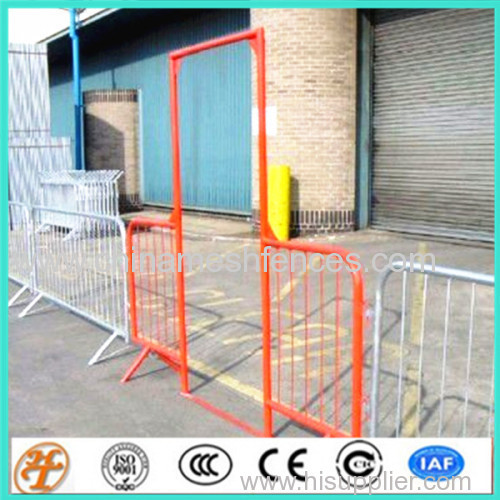 Hot-dipped galvanized temporary pedestrian orange barricade paypal