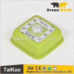 green portable human sensor led lighting with super bright 6led