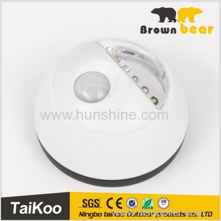 mini round battery operated modern pir sensor led wardrobe light with 5led