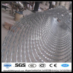 Hot dipped galvanized Concertina Razor barb wire with sharp blade for high security