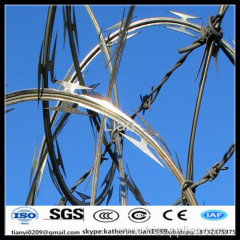 Hot dipped galvanized Concertina Razor barb wire with sharp blade for high security