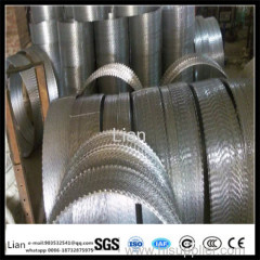 Hot dipped galvanized Concertina Razor barb wire with sharp blade for high security