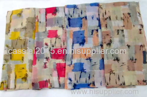 ink and wash painting fashion print 100% polyester scarf