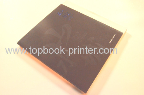 Lint cloth cover FSC uncoated paper softcover book with flaps