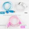 Colorful LED Standard 100cm Apple 30 pin to USB Cable , Visible LED Light iPhone USB Cable