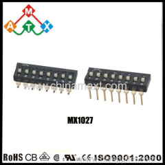 Black 2.54 mm DIP switch long pin header