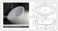 Customized Freestanding Composite Resin Artificial Stone Bathtub