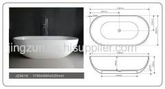 Customized Freestanding Bathtub Composite Resin Bathtub