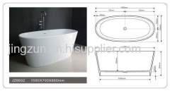 Freestanding Bathtub Composite Resin Artificial Stone Bathtub