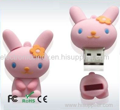 hot-selling cute cartoon rabbit USB flash drive