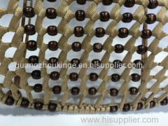 wooden bead & ice cotton car seat back mat waist cushion car accessories