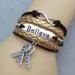 Adjustable Handmade Breast Cancer Bracelet For Men , Lady CE ROHS EMC FDA SGS